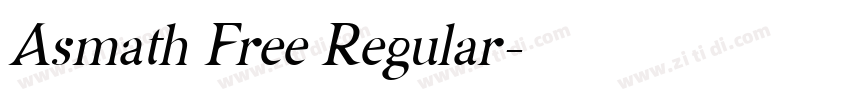 Asmath Free Regular字体转换